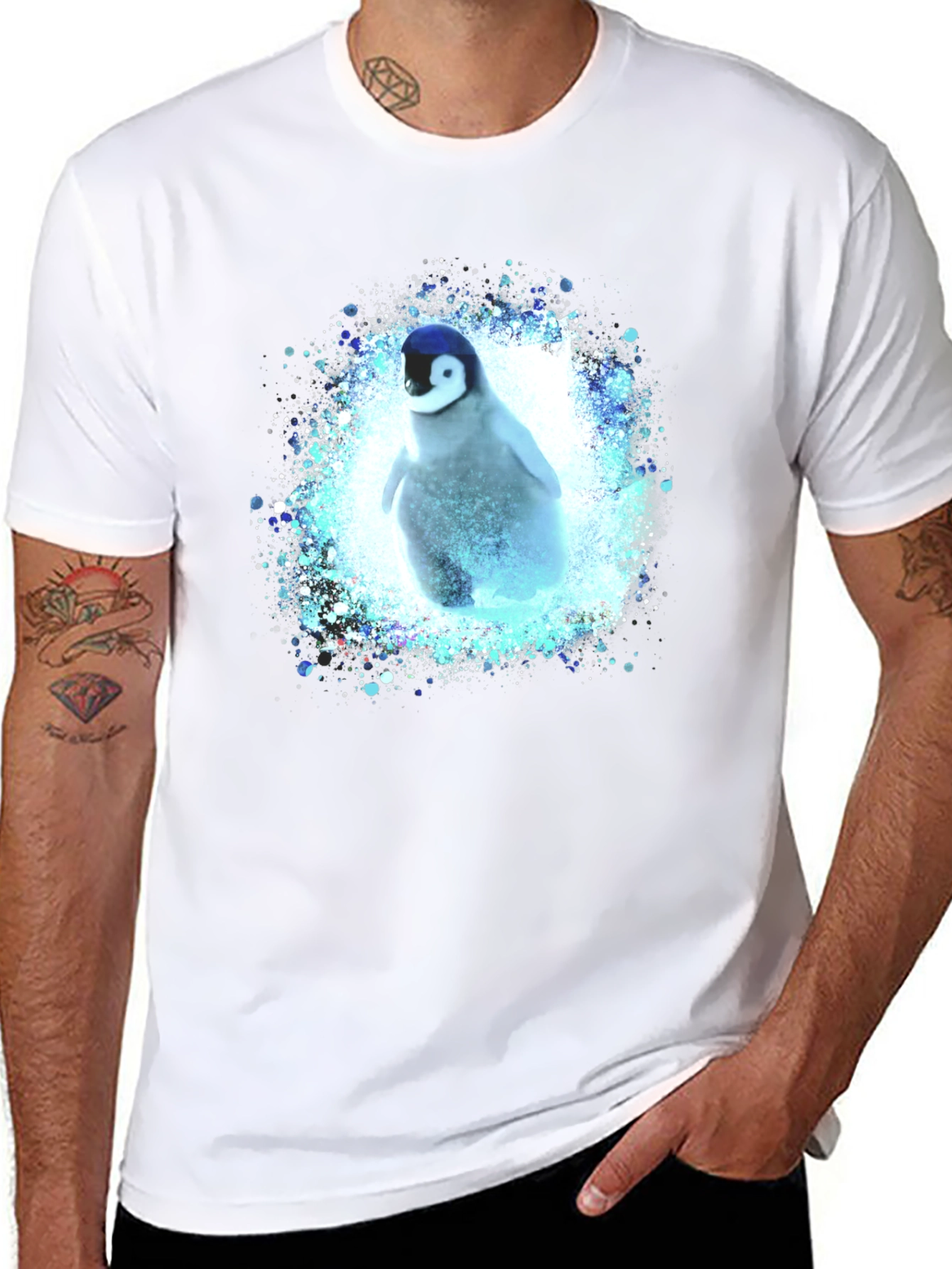 Penguin Splash Graphic T-Shirt