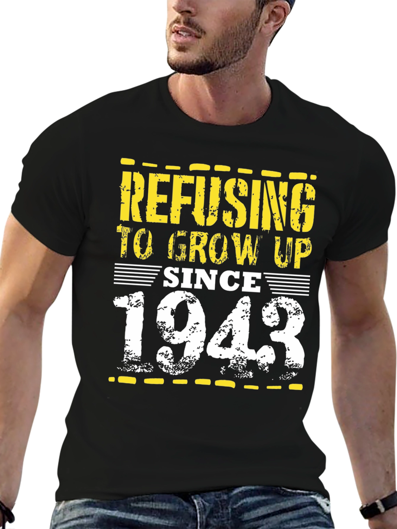Refusing to Grow Up Since 1943 - Novelty T-Shirt