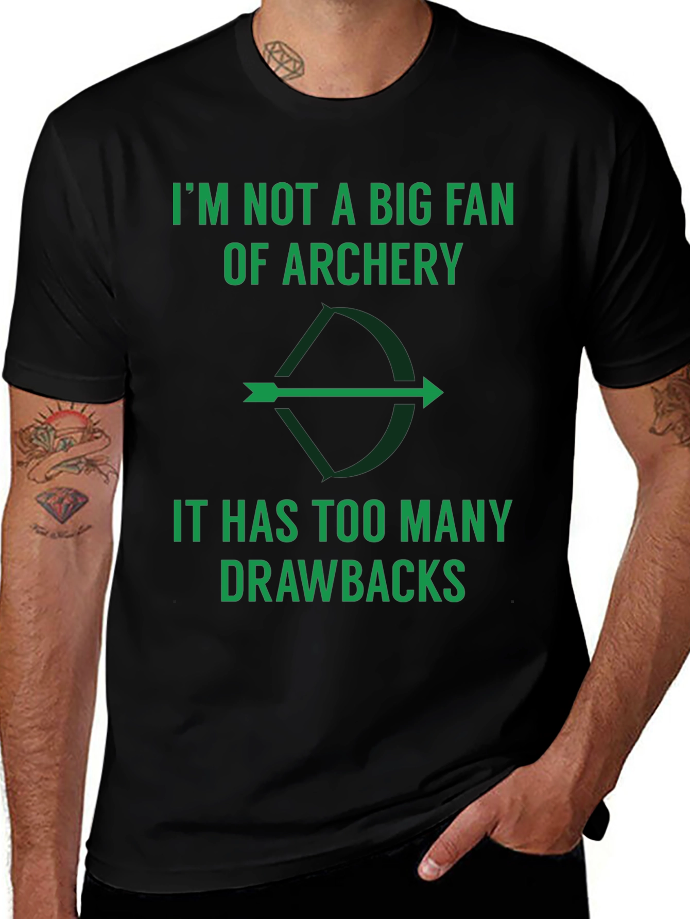 Archery Pun T-Shirt: Too Many Drawbacks!
