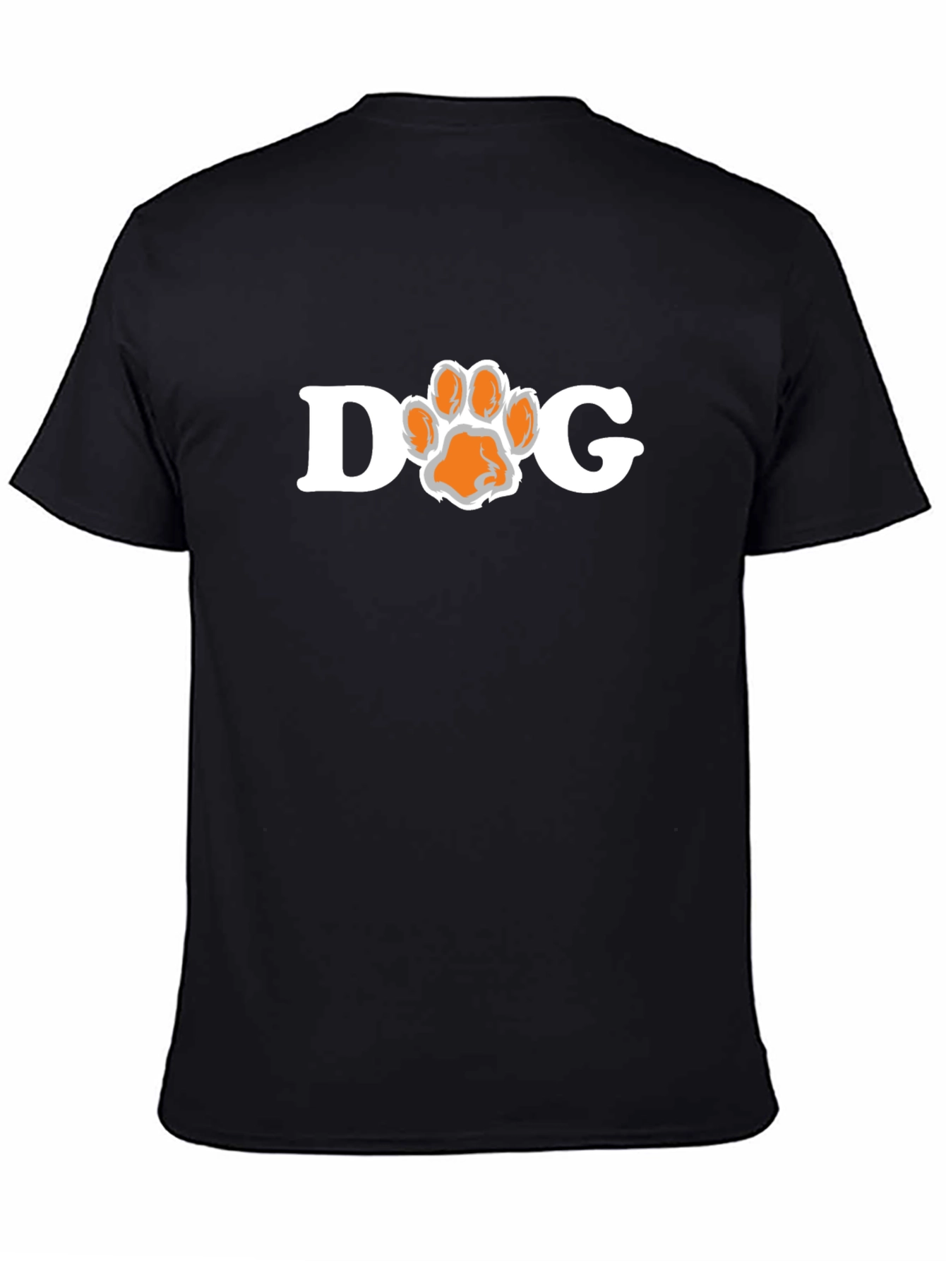 Dog Paw Print T-Shirt - Black