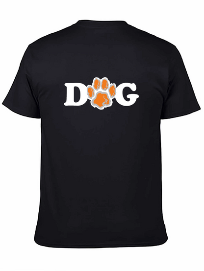 Dog Paw Print T-Shirt - Black