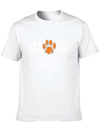 Dog Paw Print T-Shirt - Black