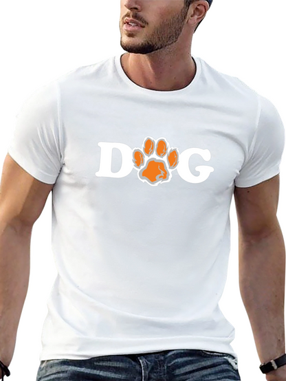 Dog Paw Print T-Shirt - Black