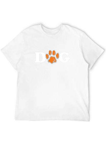 Dog Paw Print T-Shirt - Black