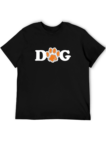 Dog Paw Print T-Shirt - Black