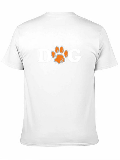 Dog Paw Print T-Shirt - Black