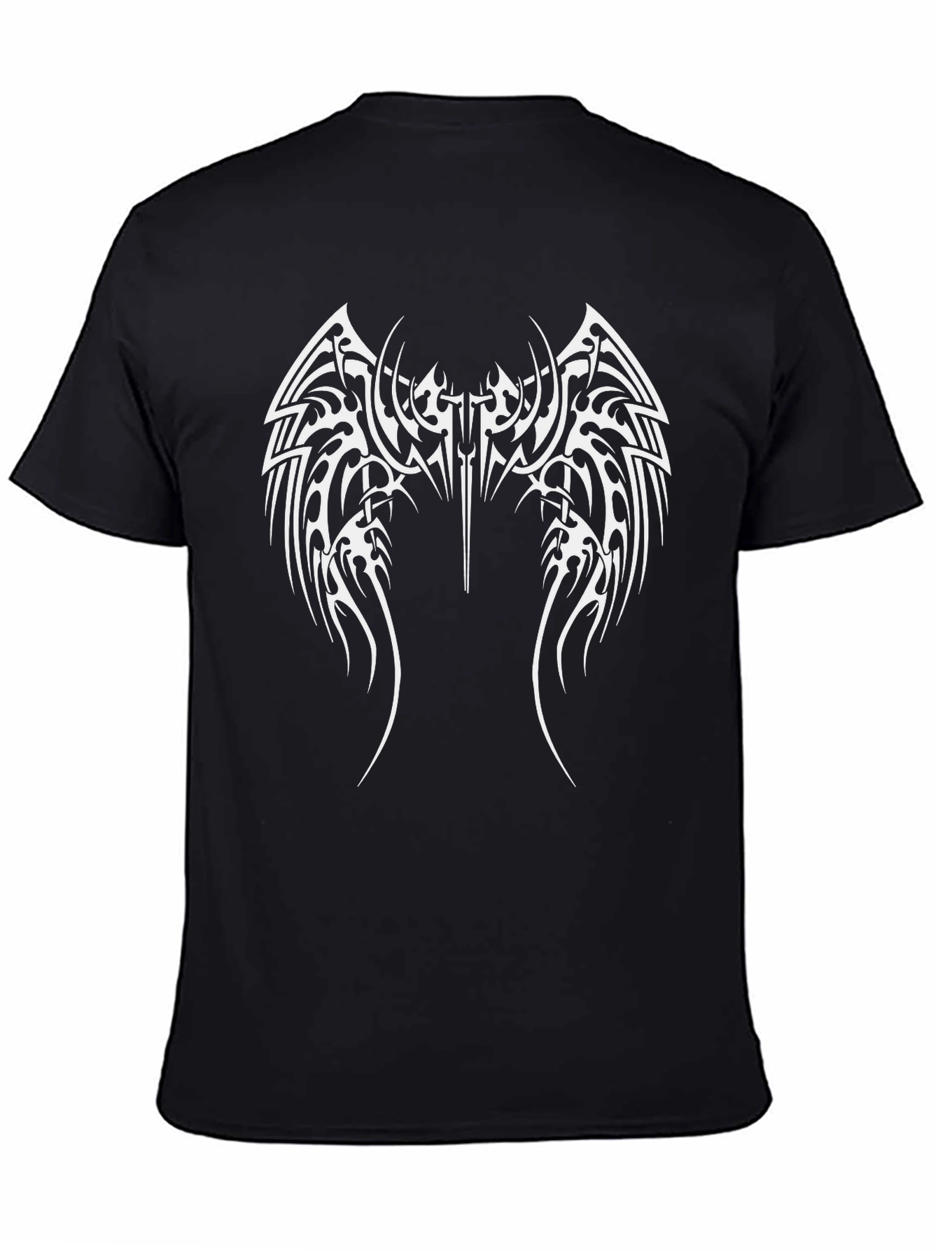 Tribal Wings Graphic Black T-Shirt