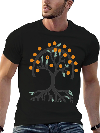 Orange Tree Graphic Tee - Black