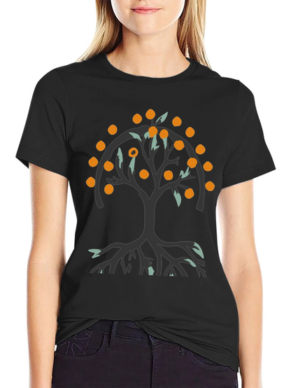 Orange Tree Graphic Tee - Black