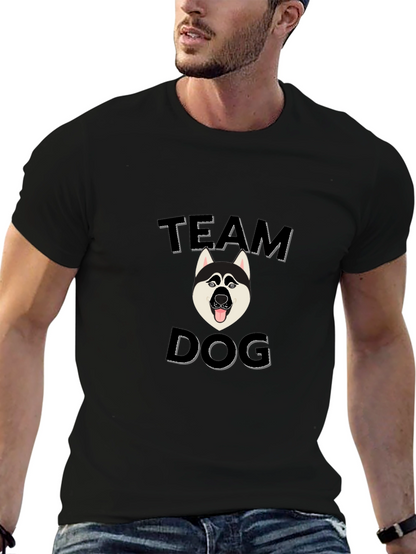 Team Dog Graphic Tee - Black Cotton Blend