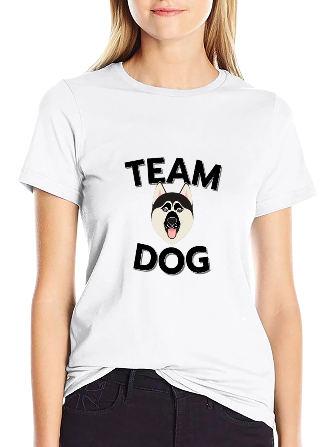 Team Dog Graphic Tee - Black Cotton Blend