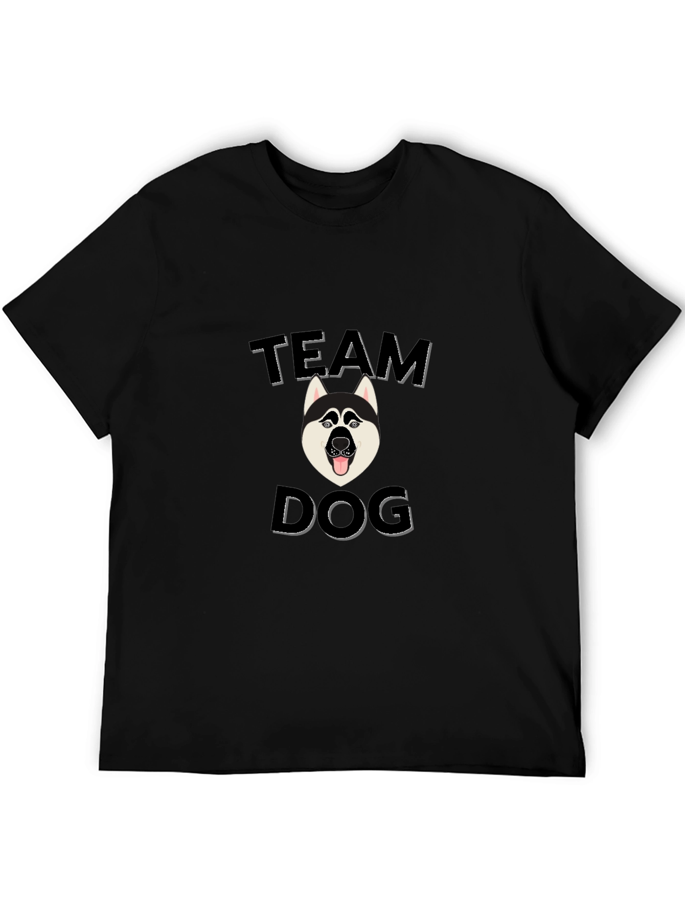Team Dog Graphic Tee - Black Cotton Blend