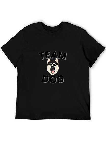 Team Dog Graphic Tee - Black Cotton Blend