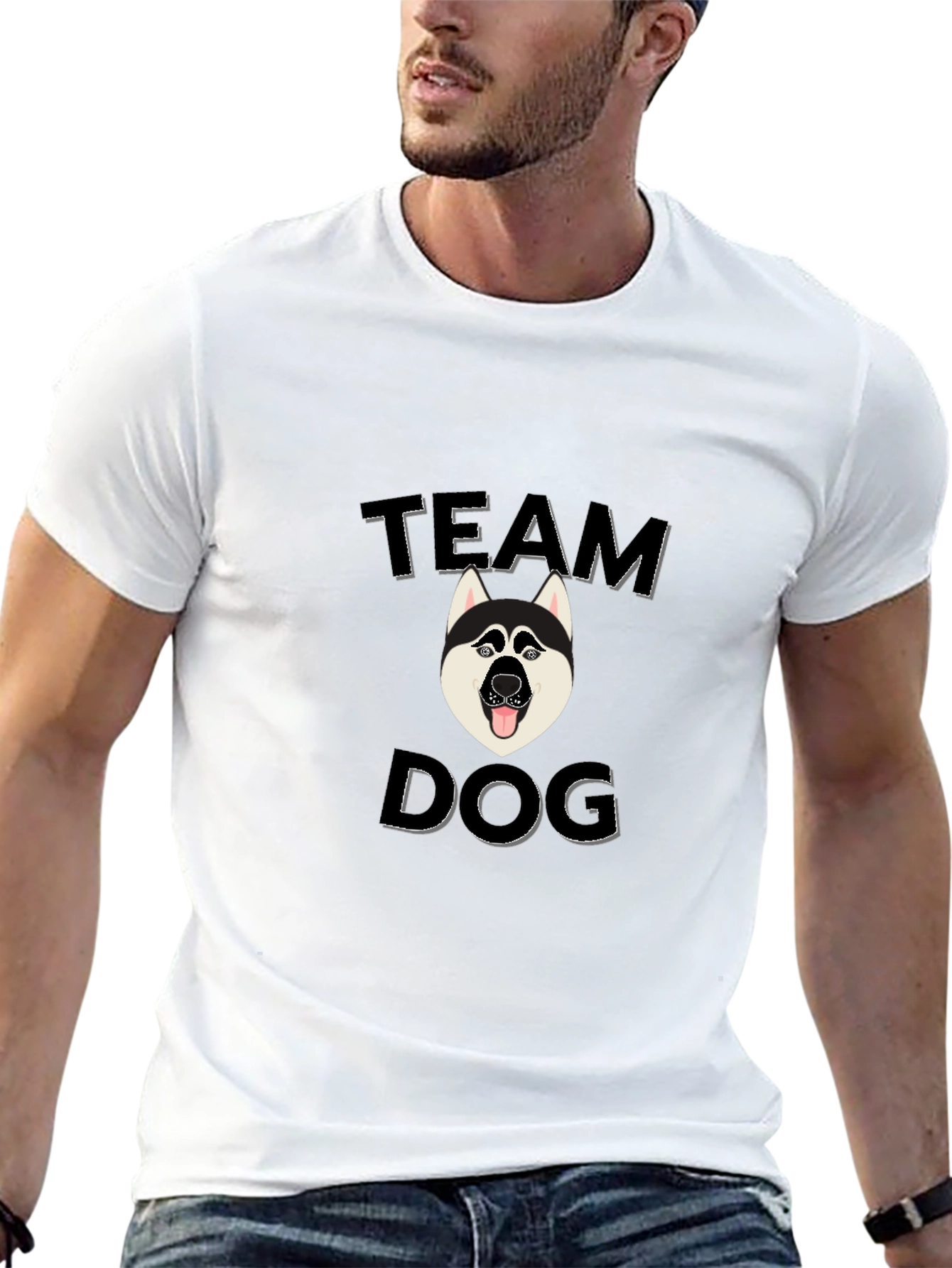 Team Dog Graphic Tee - Black Cotton Blend