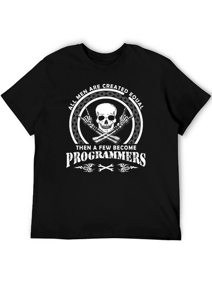 Programmer Skull Graphic Tee - Mens T-Shirt