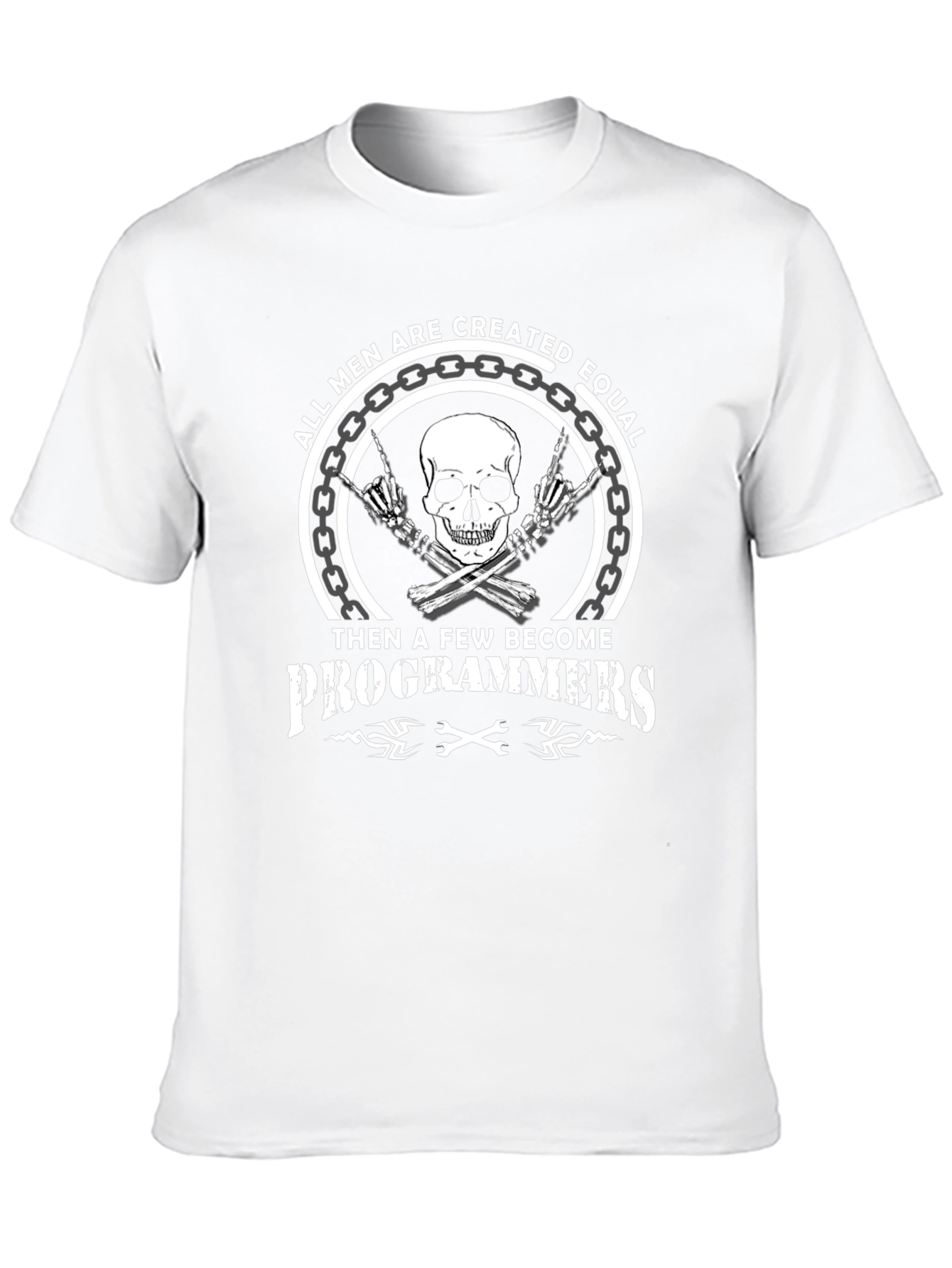 Programmer Skull Graphic Tee - Mens T-Shirt