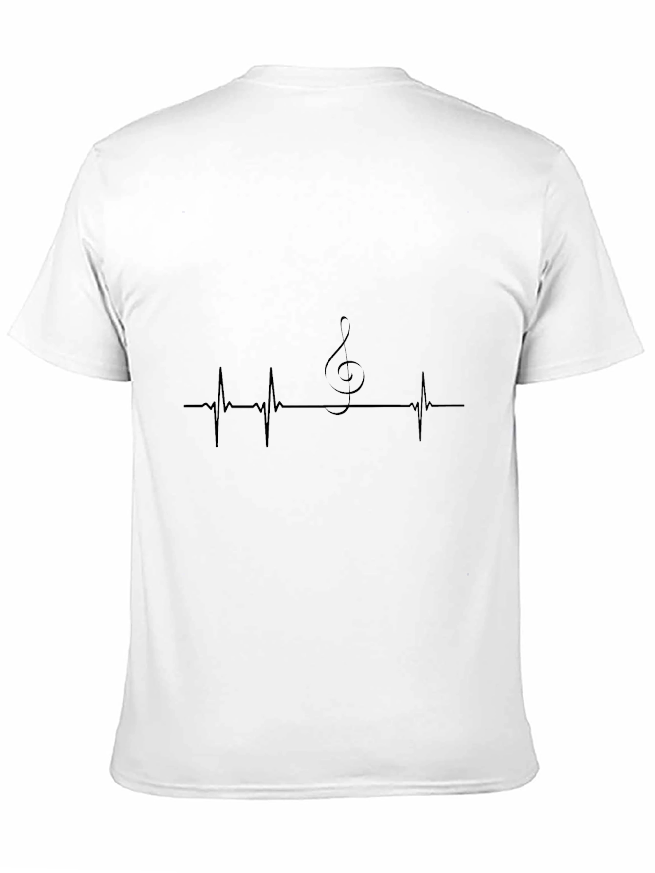 Music Lovers Heartbeat Tee - Black Graphic T-Shirt
