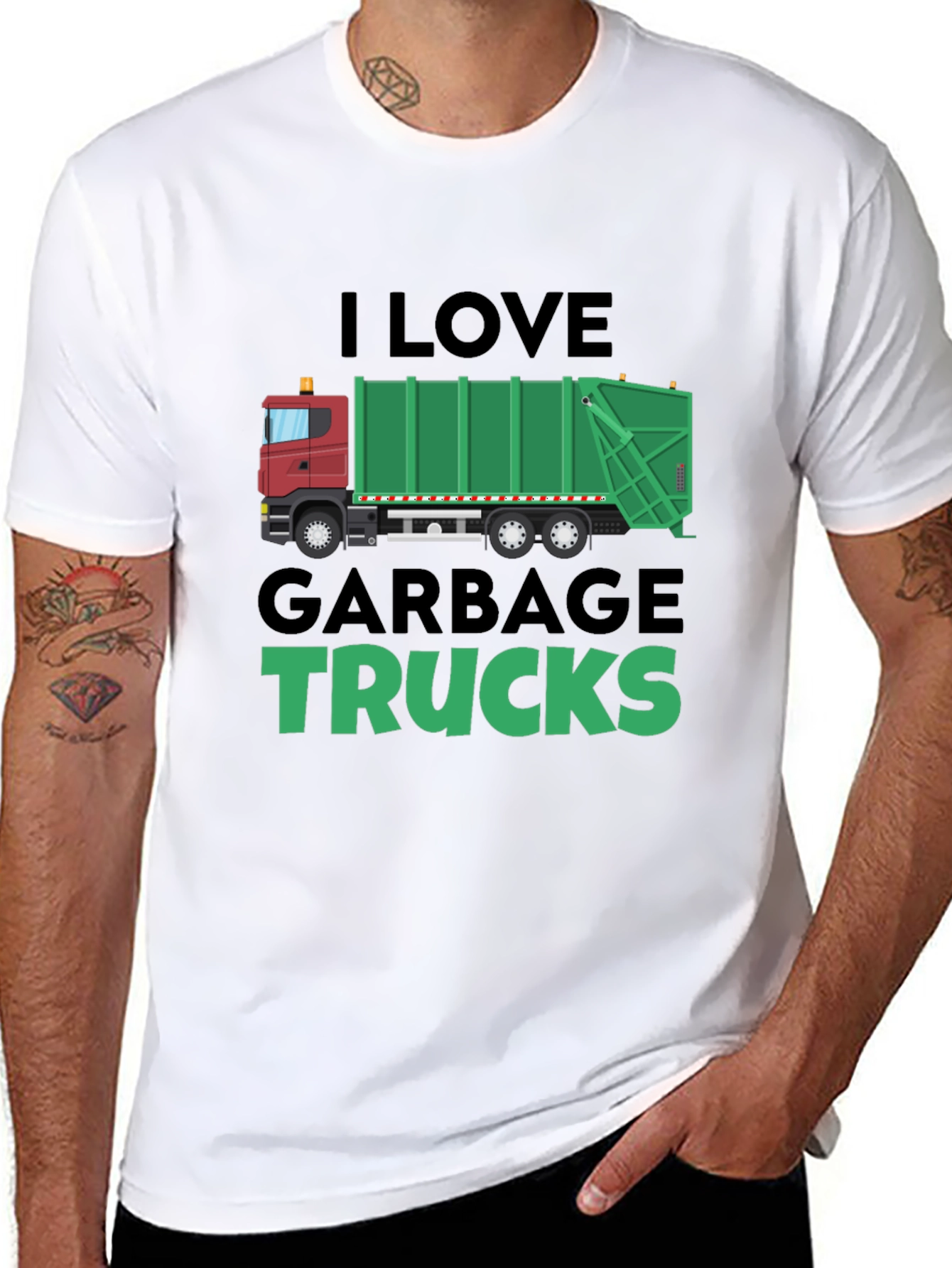I Love Garbage Trucks T-Shirt