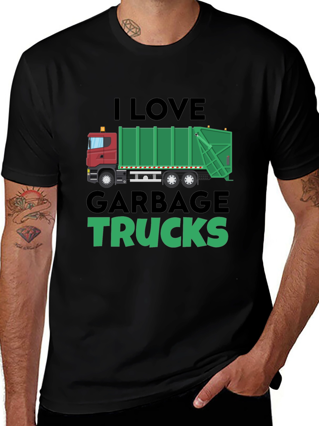I Love Garbage Trucks T-Shirt