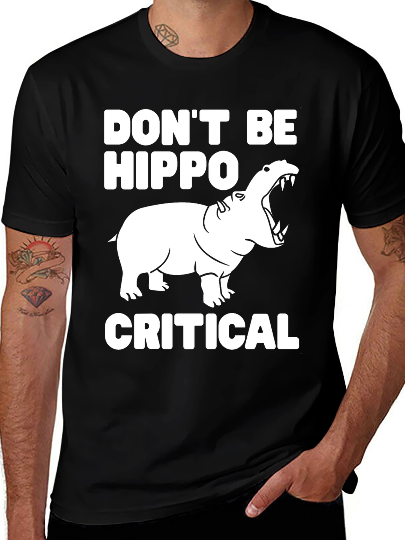Dont Be Hippo-Critical Graphic Tee