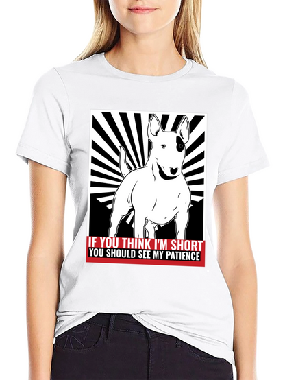 Funny Bull Terrier Short Patience Mens T-Shirt