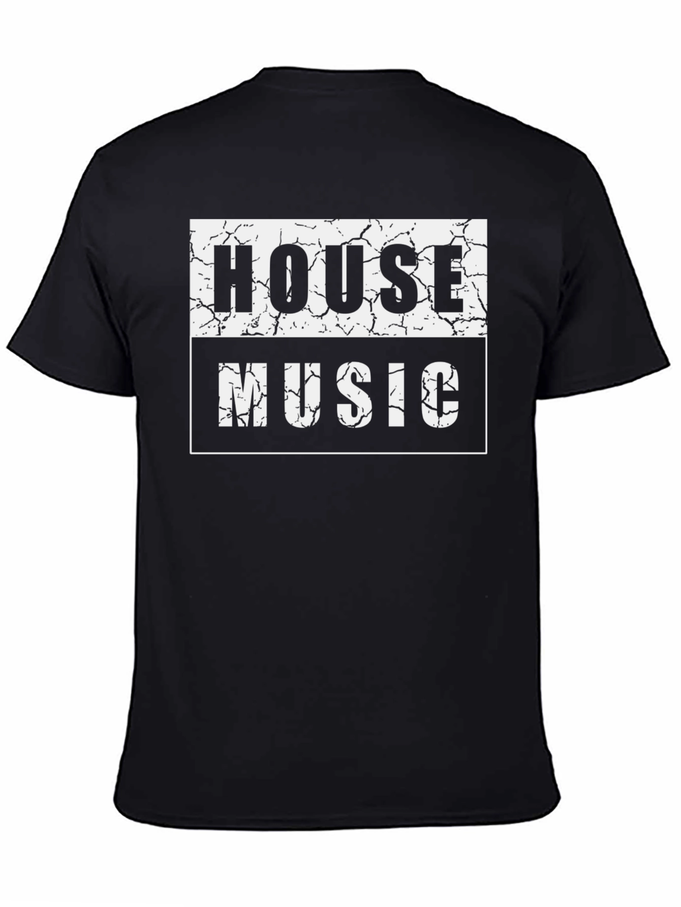 House Music Graphic T-Shirt - Black