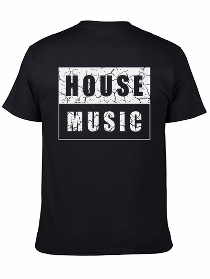 House Music Graphic T-Shirt - Black