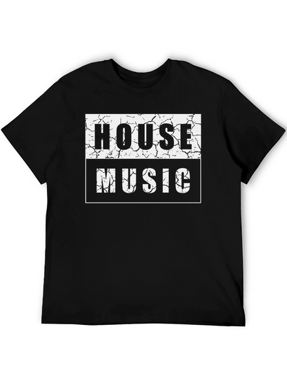 House Music Graphic T-Shirt - Black