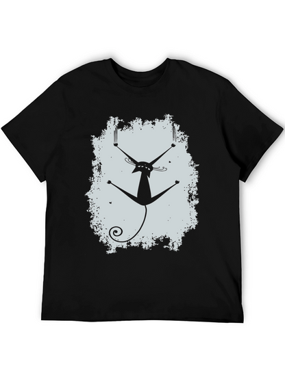 Cool Cat Scratch T-Shirt - Black Graphic Tee