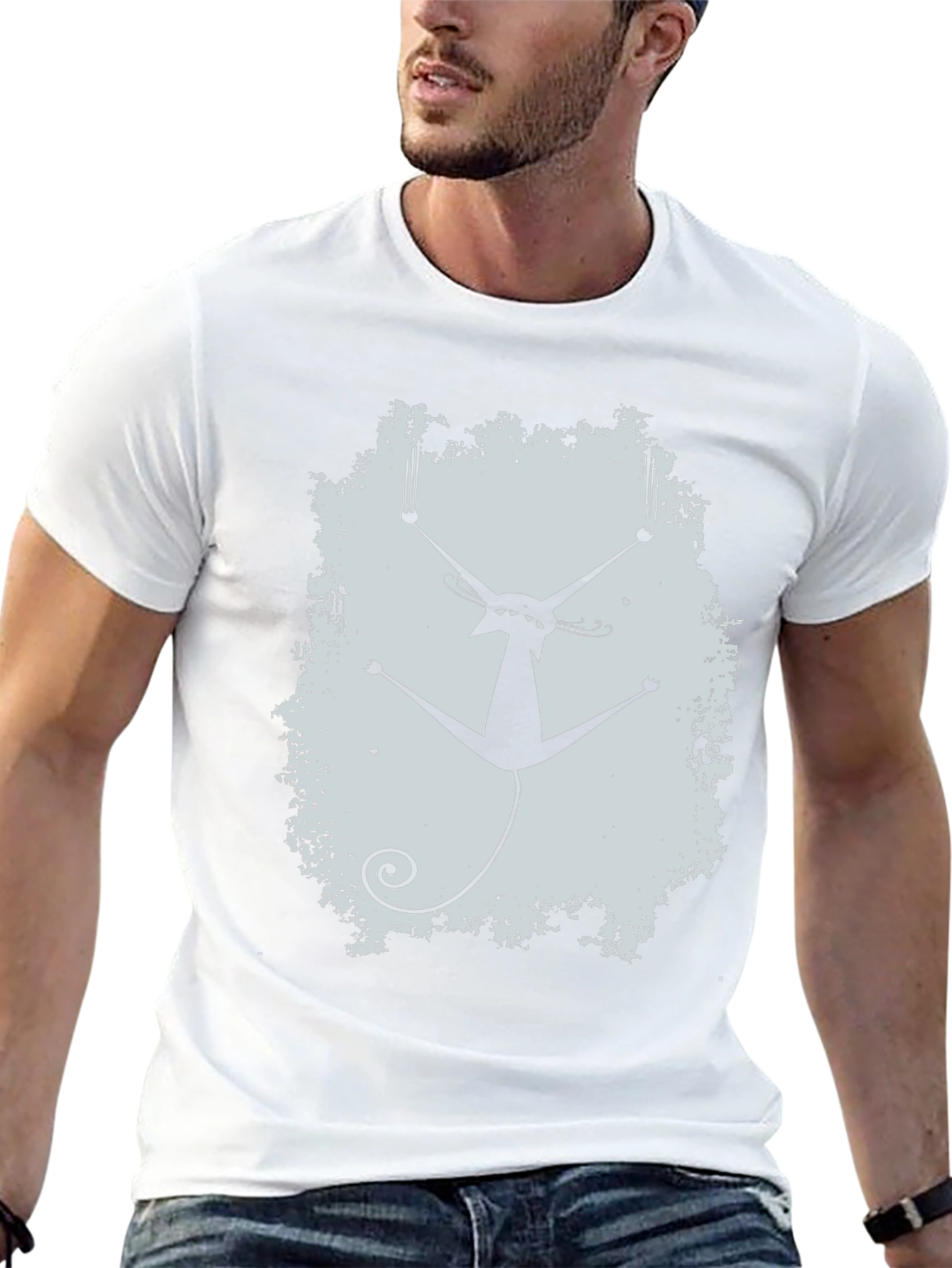 Cool Cat Scratch T-Shirt - Black Graphic Tee