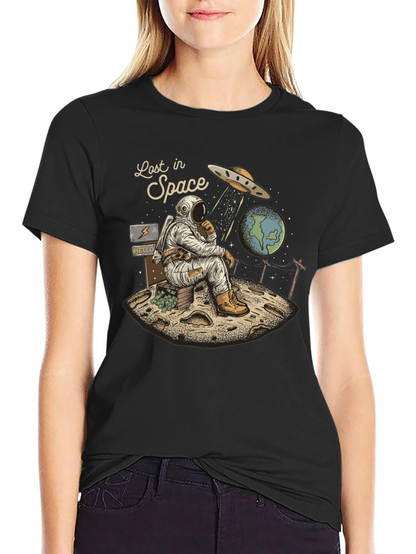 Lost in Space Graphic Tee - Relaxed Astronaut Design