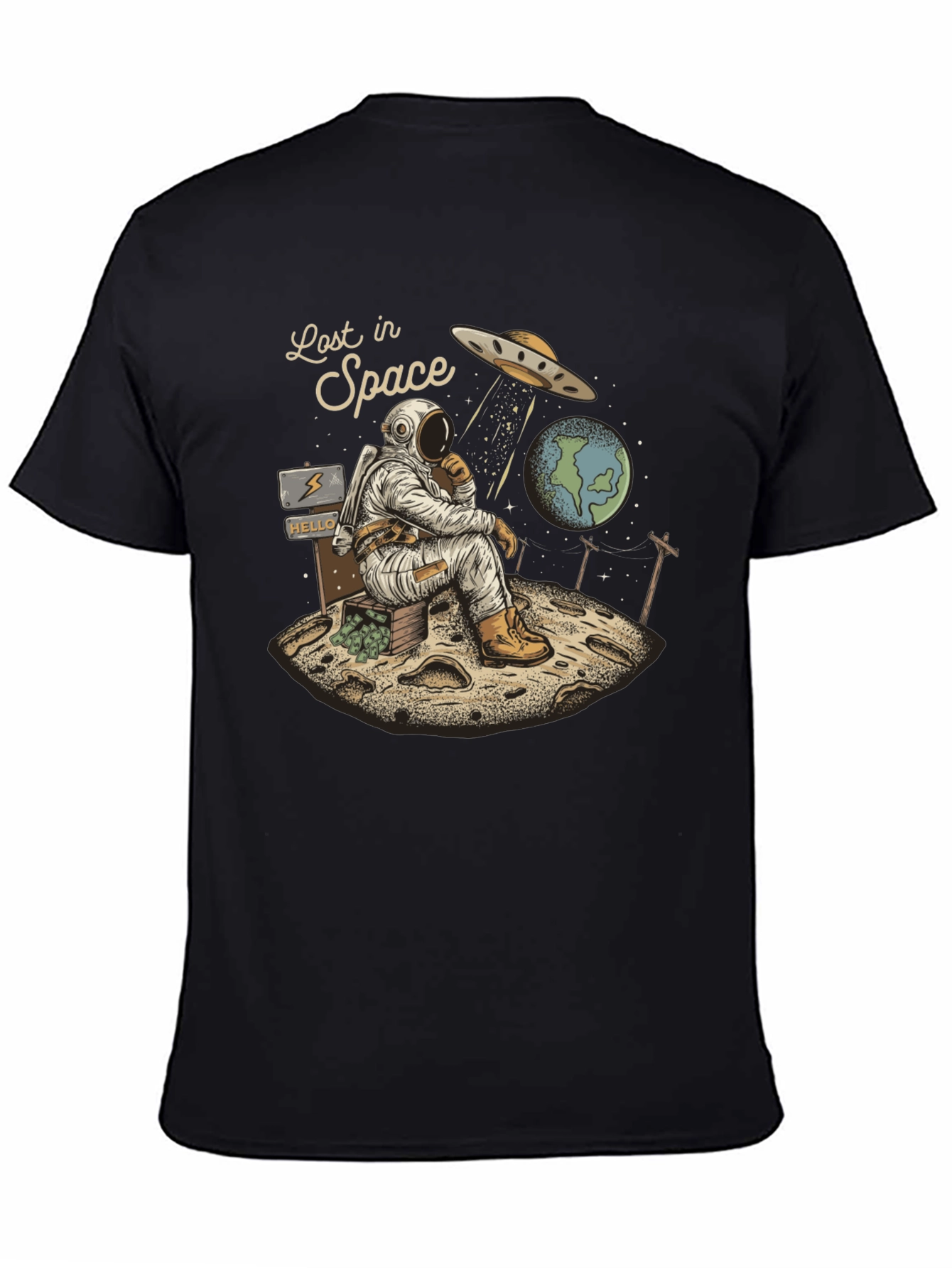 Lost in Space Graphic Tee - Relaxed Astronaut Design
