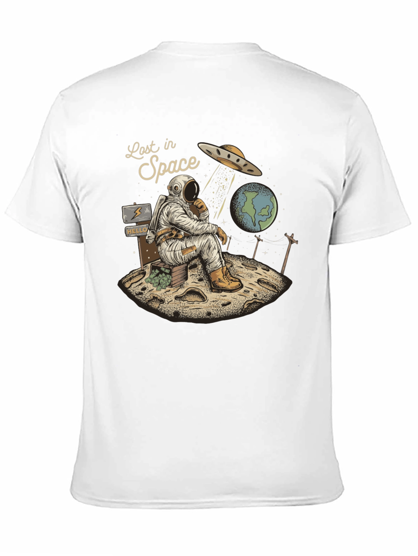 Lost in Space Graphic Tee - Relaxed Astronaut Design