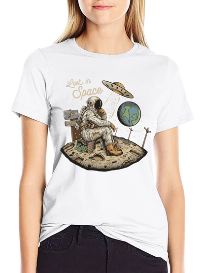 Lost in Space Graphic Tee - Relaxed Astronaut Design