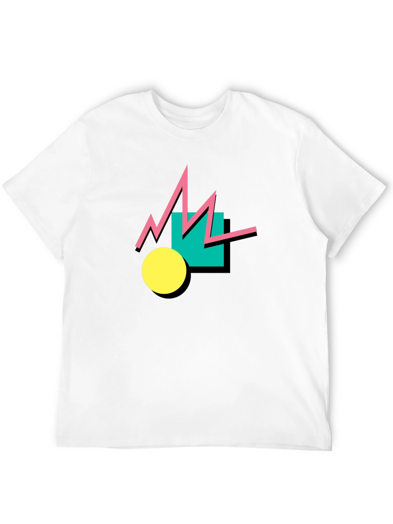 Retro Geometric T-Shirt - 80s Style Graphic Tee