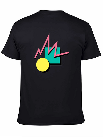 Retro Geometric T-Shirt - 80s Style Graphic Tee