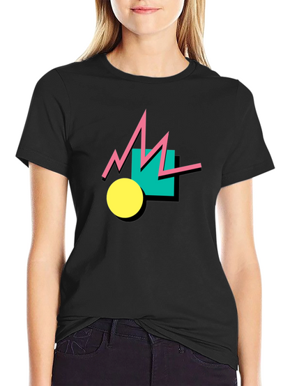 Retro Geometric T-Shirt - 80s Style Graphic Tee