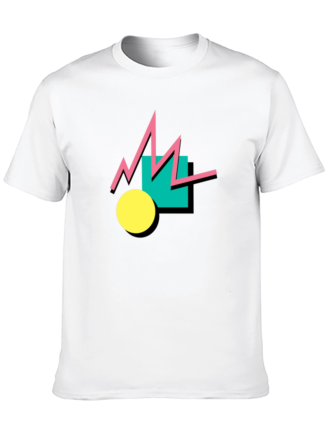 Retro Geometric T-Shirt - 80s Style Graphic Tee
