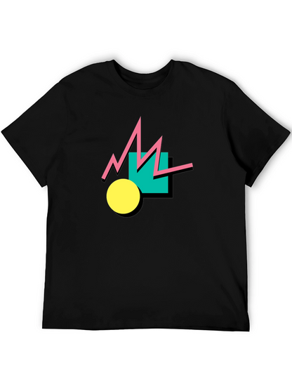 Retro Geometric T-Shirt - 80s Style Graphic Tee
