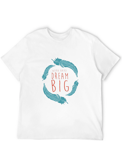 Dream Big Graphic Tee - Black Cotton T-Shirt