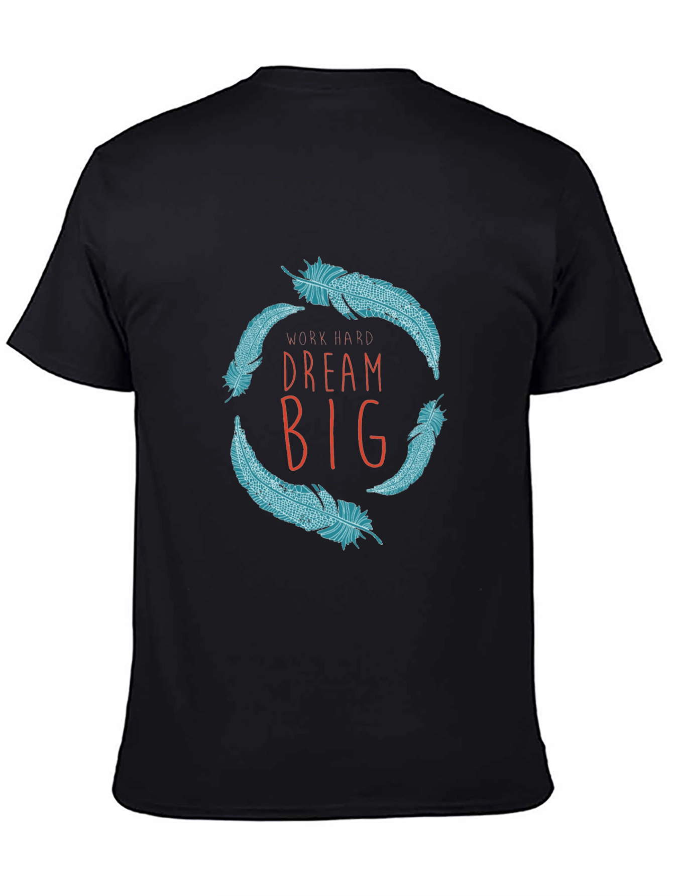 Dream Big Graphic Tee - Black Cotton T-Shirt