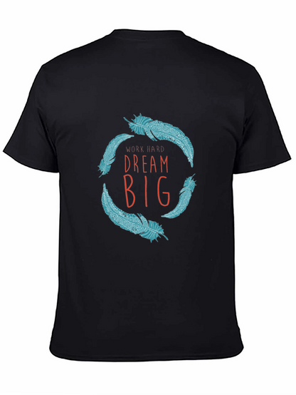 Dream Big Graphic Tee - Black Cotton T-Shirt