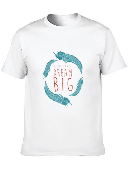 Dream Big Graphic Tee - Black Cotton T-Shirt