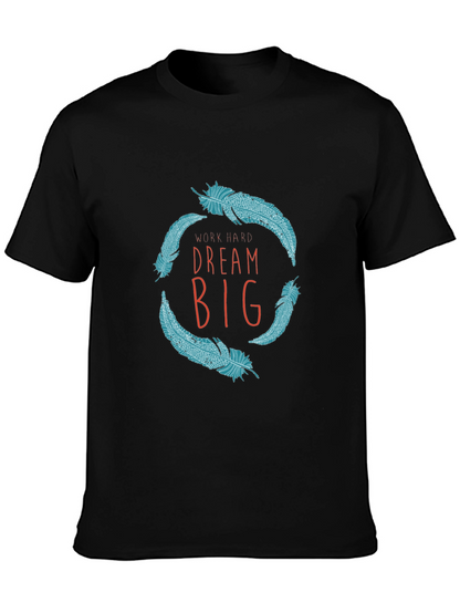 Dream Big Graphic Tee - Black Cotton T-Shirt