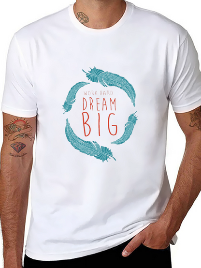 Dream Big Graphic Tee - Black Cotton T-Shirt