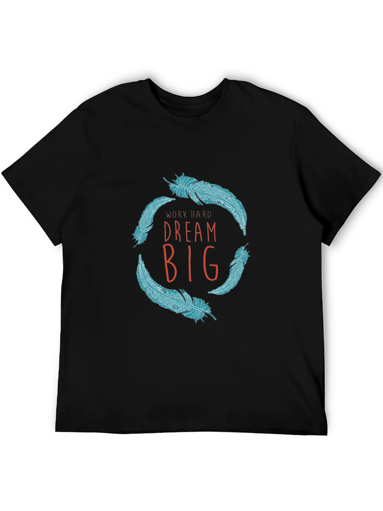 Dream Big Graphic Tee - Black Cotton T-Shirt