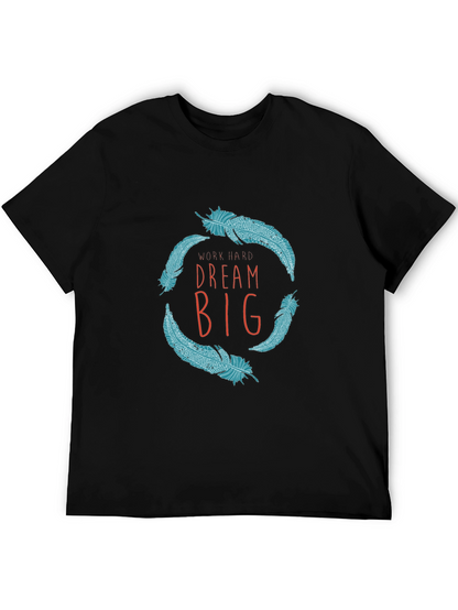 Dream Big Graphic Tee - Black Cotton T-Shirt