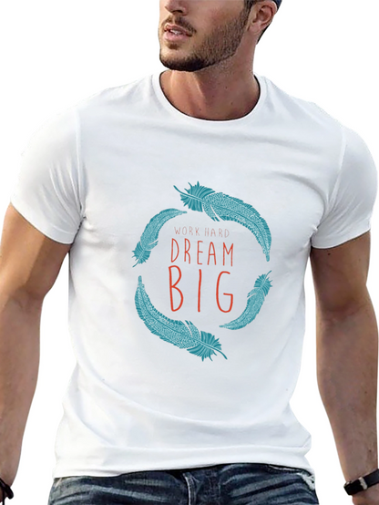 Dream Big Graphic Tee - Black Cotton T-Shirt