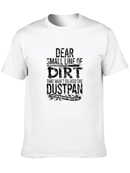 Funny Dear Dirt Line Black Graphic T-Shirt