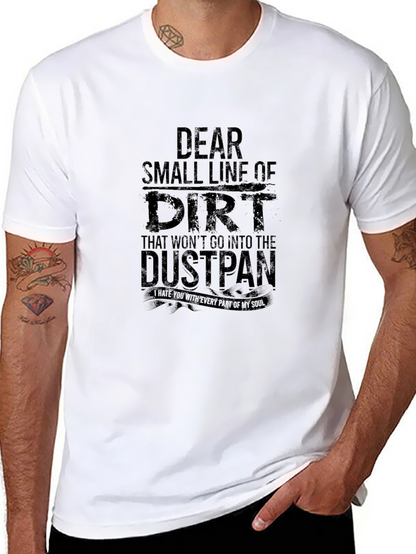 Funny Dear Dirt Line Black Graphic T-Shirt